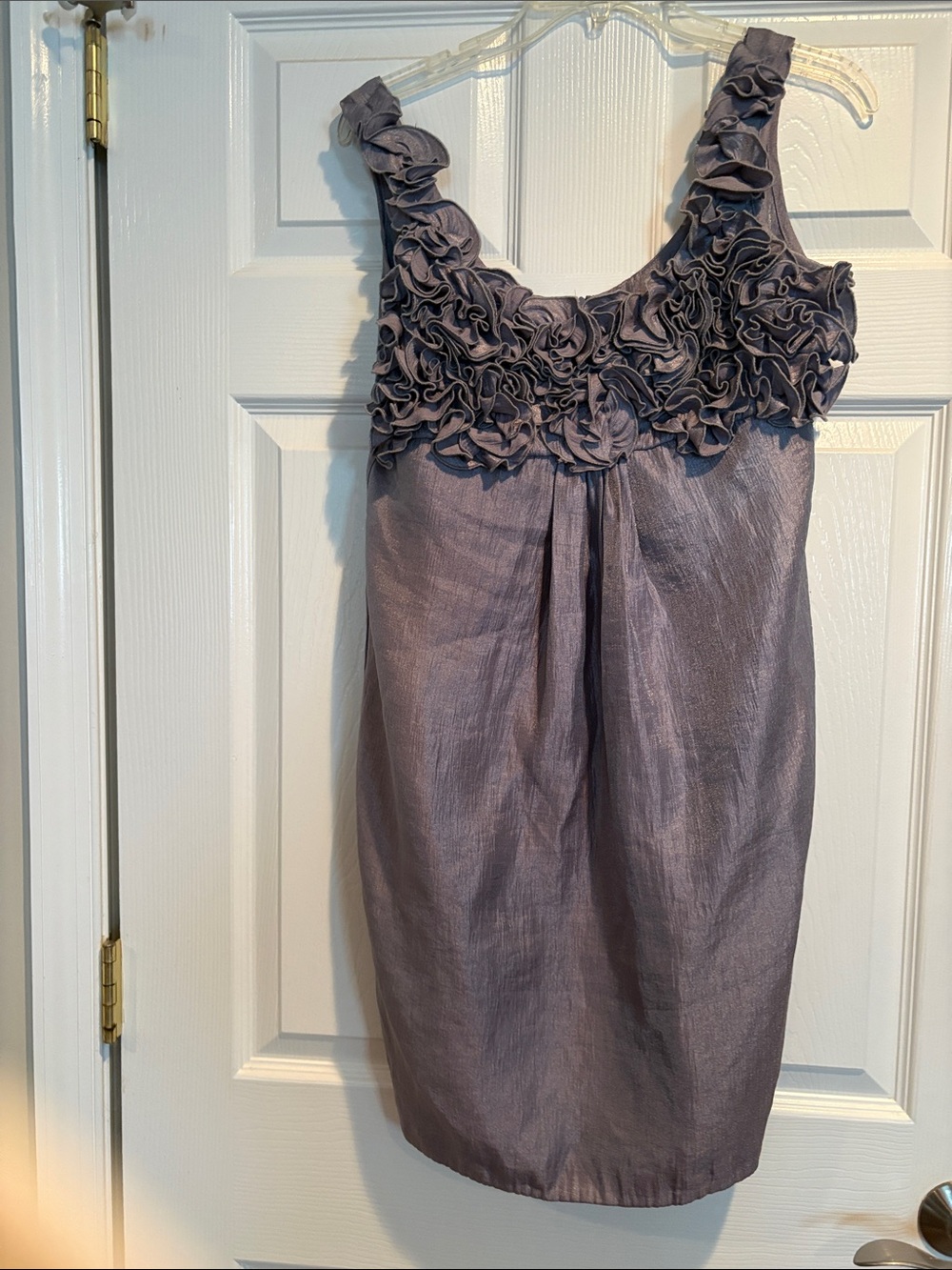 Alexia Admor Lavender Ruffle-Embellished Sleeveless Cocktail Dress
